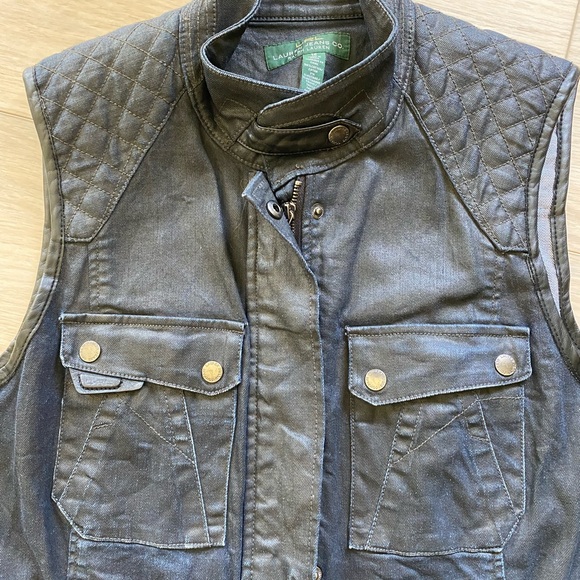 Ladies dark blue denim vest - Picture 4 of 9